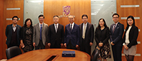 Delegation of CNU meet with Professor Fok Tai-fai (fifth from right), Pro-Vice-Chancellor